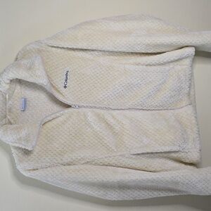 Columbia Fireside Cream Textured Fleece Jacket. NWOT.